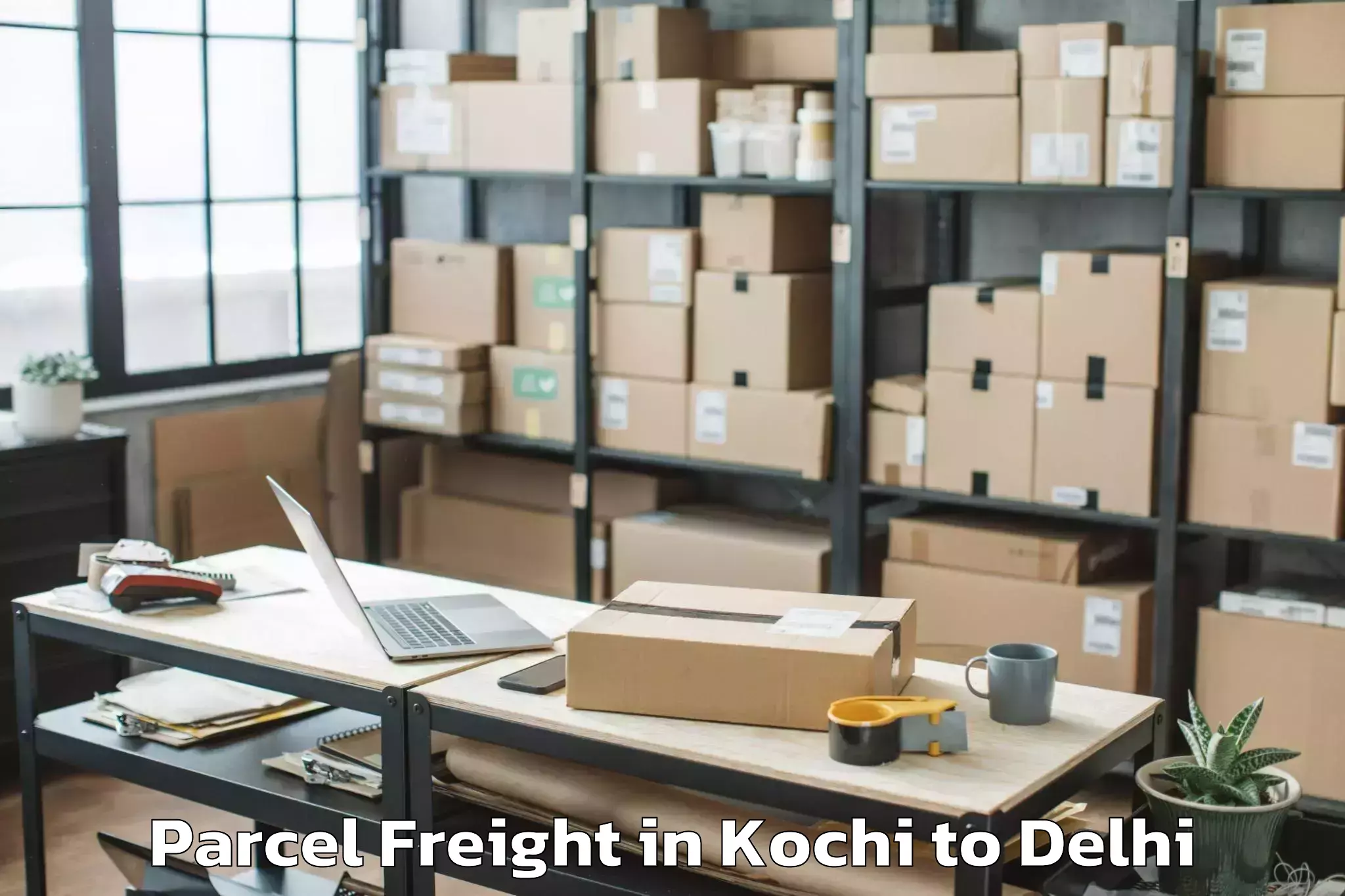 Easy Kochi to Hauz Khas Parcel Freight Booking